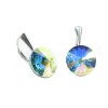 Náušnice Swarovski elements  Rivoli 12 mm dúhové CRYSTAL AB F