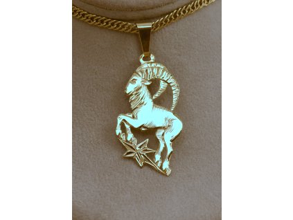 Zlatý přívěsek znamení kozoroh