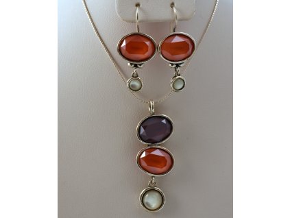 Stříbrná souprava Coral