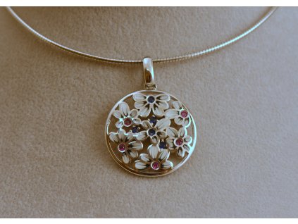 Stříbrná souprava Flora