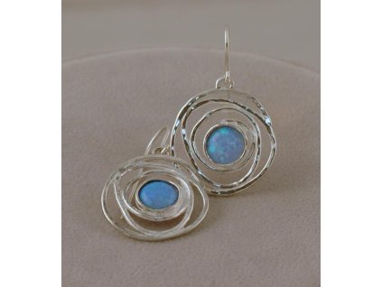 2857 stribrne nausnice belinda opal