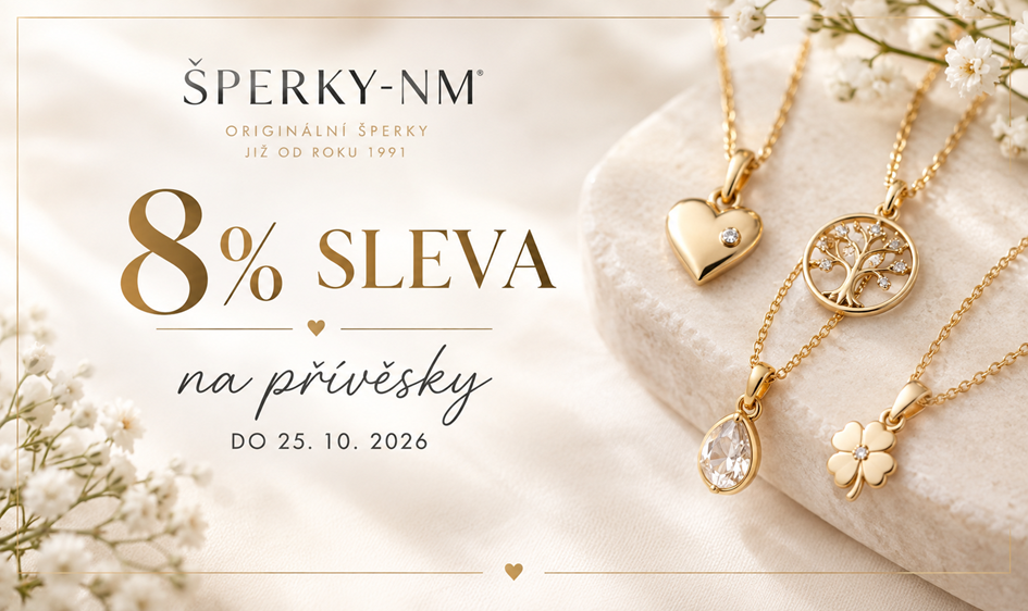 Sleva na zlaté přívěsky