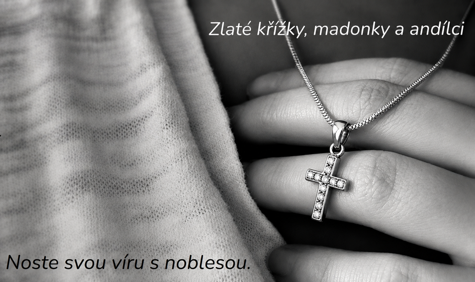 Zlaté křížky a andělé