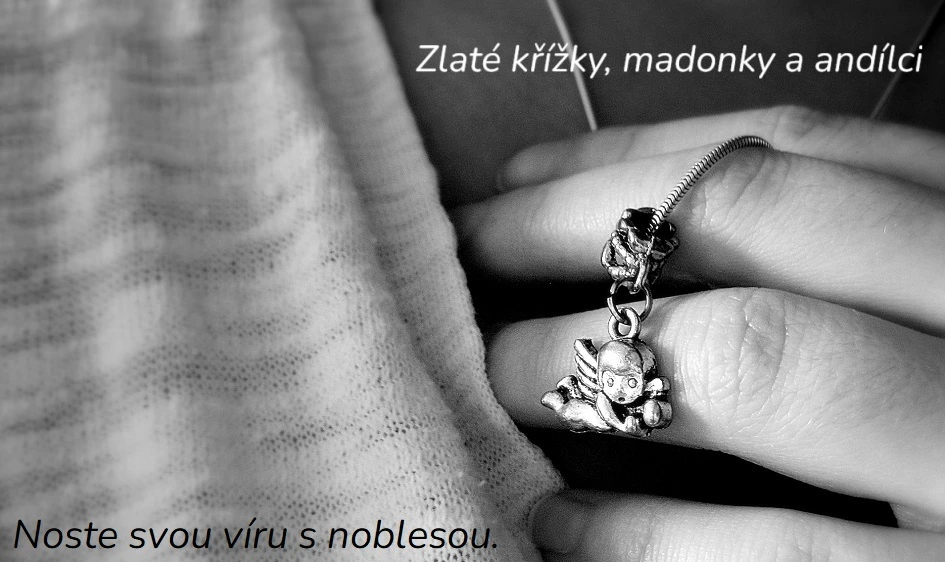 Zlaté křížky a andělé