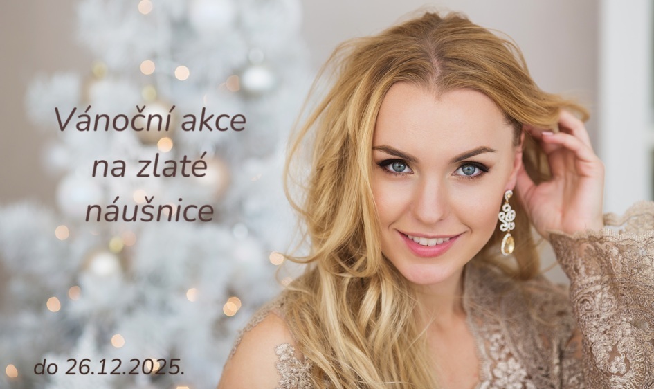 Vánoční akce na zlaté náušnice