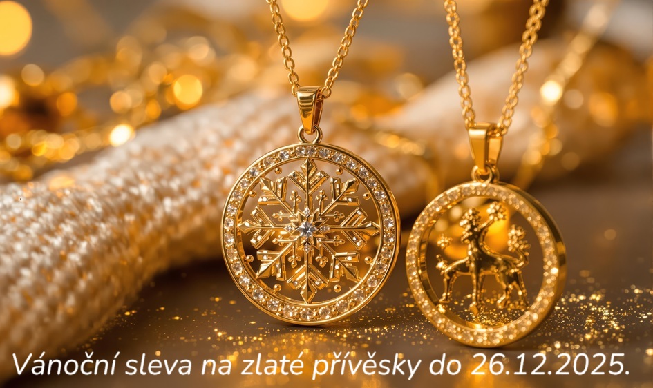 Vánoční sleva na zlaté přívěsky