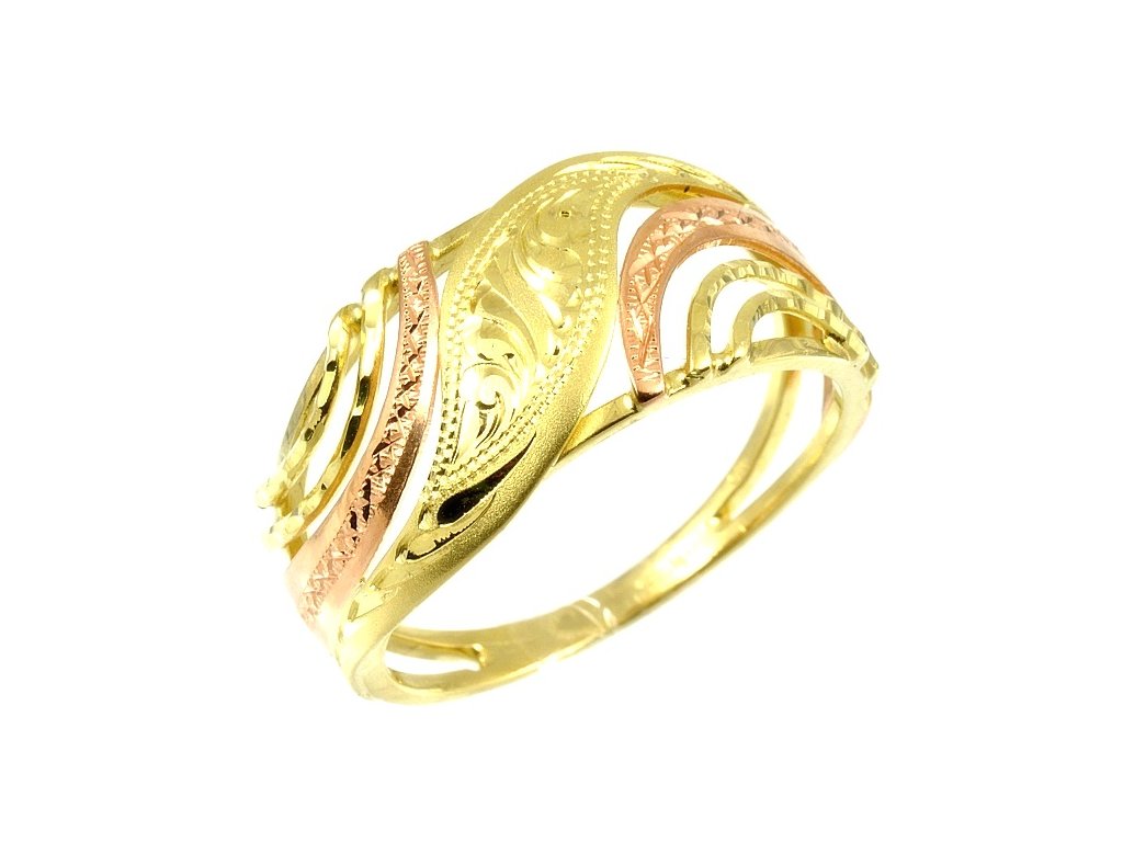 Zlatý široký prsten 1346 (Velikost prstenu 50)
