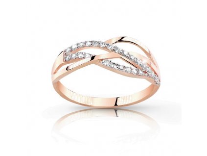 Zlatý prsten zvlněný 1560 růžové zlato (Velikost prstenu 50)