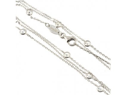 Stříbrný náhrdelník se zirkony 729 Engelsrufer (Délka náhrdelníku 80 a více)