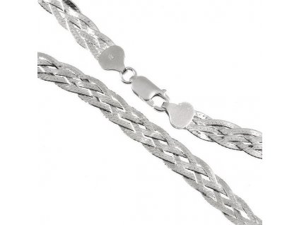 Dámský stříbrný náhrdelník pletýnka 751 (Délka náhrdelníku 50 cm)