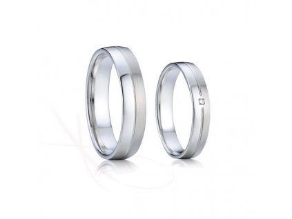 Stříbrné snubní prsteny Kristián a Mařenka (Rytina Bez rytiny)