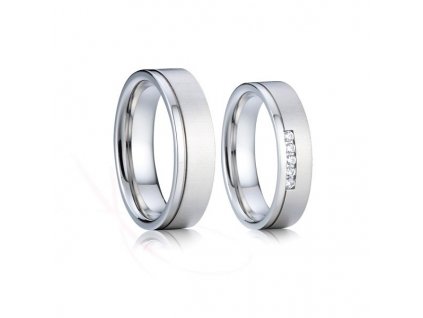 Stříbrné snubní prsteny Lancelot a Guinevera (Rytina Bez rytiny)