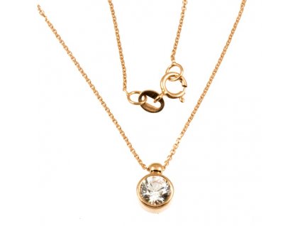 Zlatý dámský náhrdelník 822 (Délka náhrdelníku 42 cm)