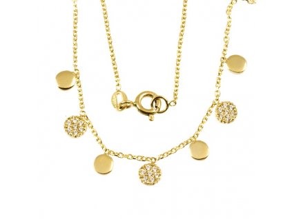 Zlatý dámský náhrdelník 863 (Délka náhrdelníku 42 cm)