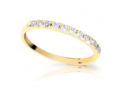 Zlatý prsten se zirkony po obvodu 1865 (Velikost prstenu 50)