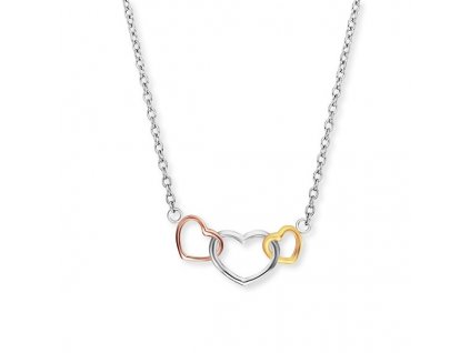 Stříbrný náhrdelník propletená srdce Engelsrufer 1003 (Délka náhrdelníku 40 cm)