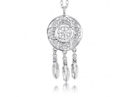 Stříbrný náhrdelník lapač snů Engelsrufer 1004 (Délka náhrdelníku 45 cm)