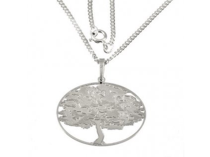 Stříbrný dámský náhrdelník strom života 1012 (Délka náhrdelníku 45 cm)