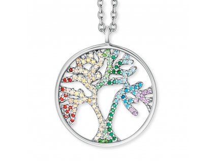 Stříbrný náhrdelník strom života Engelsrufer ERN-TREE-ZIM (Délka náhrdelníku 45 cm)