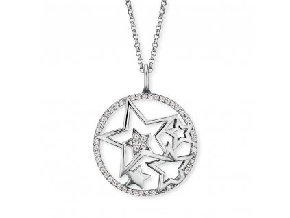 Stříbrný náhrdelník hvězda Engelsrufer ERN-STARS-ZI (Délka náhrdelníku 45 cm)