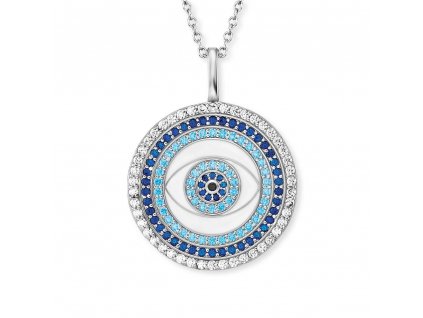 Stříbrný náhrdelník oko štěstí Engelsrufer ERN-EYE-ZIM (Délka náhrdelníku 45 cm)