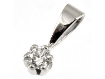 84982 zlaty privesek s briliantem 516 bile zlato