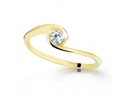 Zlatý prsten se zirkonem 781 (Velikost prstenu 50)