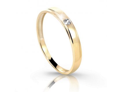 Zlatý prsten se zirkonem 1080 (Velikost prstenu 50)