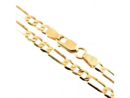 Zlatý plný řetízek figaro 1108 (Délka řetízku 60 cm)