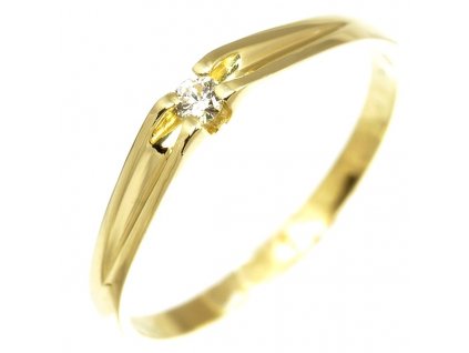 Zlatý prsten s diamantem 1174 (Velikost prstenu 49)