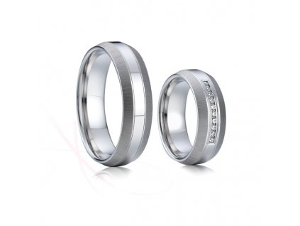Snubní prsteny ocelové Ceasar a Cleopatra (Rytina Rytina do snubních prstenů)