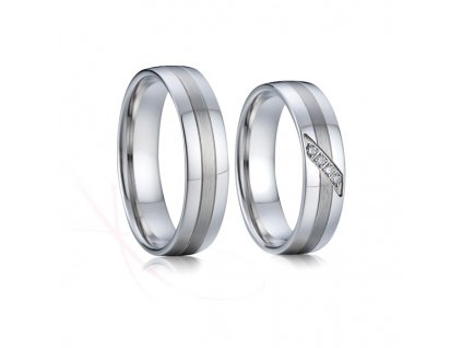 Snubní prsteny ocelové Charles a Diana (Rytina Rytina do snubních prstenů)