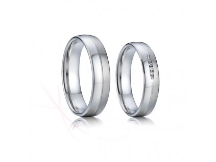 Snubní prsteny ocelové Jack a Rose (Rytina Rytina do snubních prstenů)