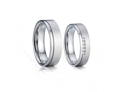 Snubní prsteny ocelové Lancelot a Guinevera (Rytina Rytina do snubních prstenů)