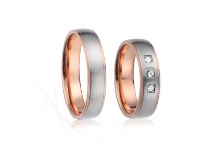 Snubní prsteny ocelové William a Kate (Rytina Rytina do snubních prstenů)