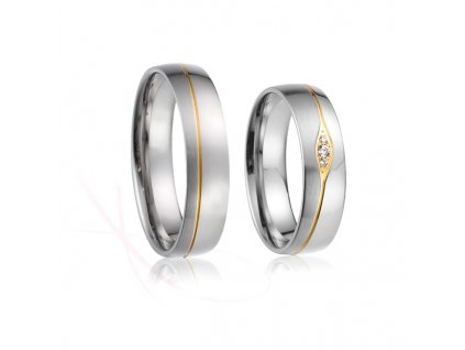 Snubní prsteny ocelové Paris a Helena (Rytina Rytina do snubních prstenů)