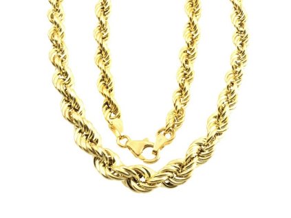 Zlatý široký náhrdelník valis 547 (Délka náhrdelníku 45 cm)