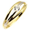 Zlatý dámský prsten se zirkonem 1587 (Velikost prstenu 57)