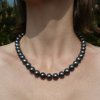 Náhrdelník z černých perel Karibik 806 (Délka náhrdelníku 45 cm)