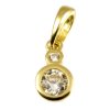 Zlatý drobný přívěsek se zirkony 1959 (Barva kamene bílá)