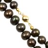 Tmavé mořské perly náhrdelník 945 (Délka náhrdelníku 45 cm)