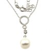 Stříbrný náhrdelník 172 s perlou (Délka náhrdelníku 42 cm)