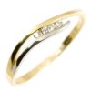 Zlatý elegantní prsten se zirkony 1024 (Velikost prstenu 50)