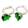 99898 stribrne nausnice zeleny kamen 2490