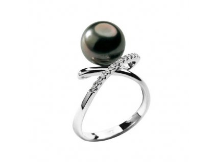 Diamantový zlatý prsteň s Tahitskou perlou COMETE