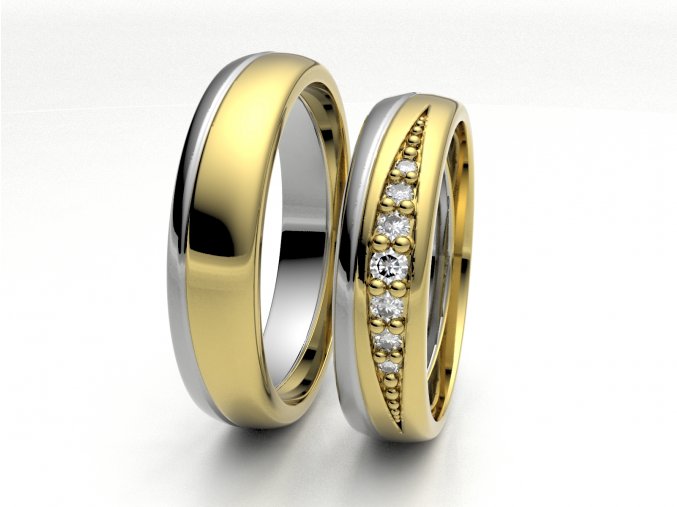 Dvojbarevné snubní prsteny 3305203