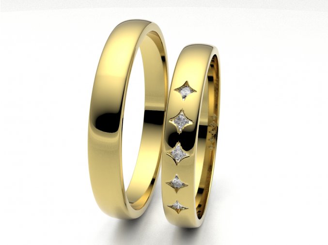 Snubní prsteny žluté zlato 3306302