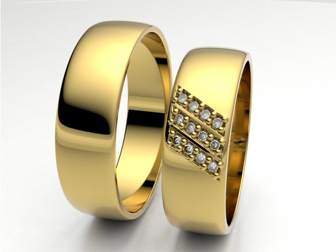 Snubní prsteny žluté zlato 3307102
