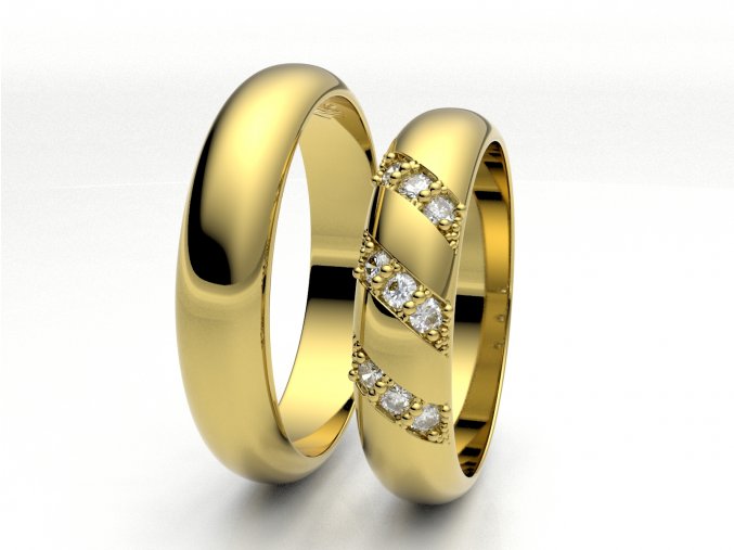 Snubní prsteny žluté zlato 3307302