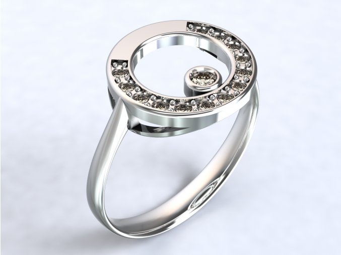 Stříbrný prsten sněhulák 319001